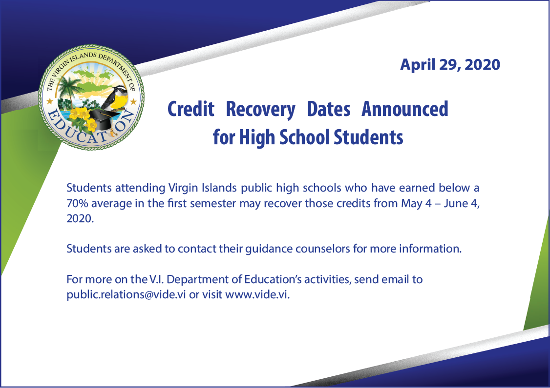 DOE - Credit Recovery Dates Announced for High School Students.png
